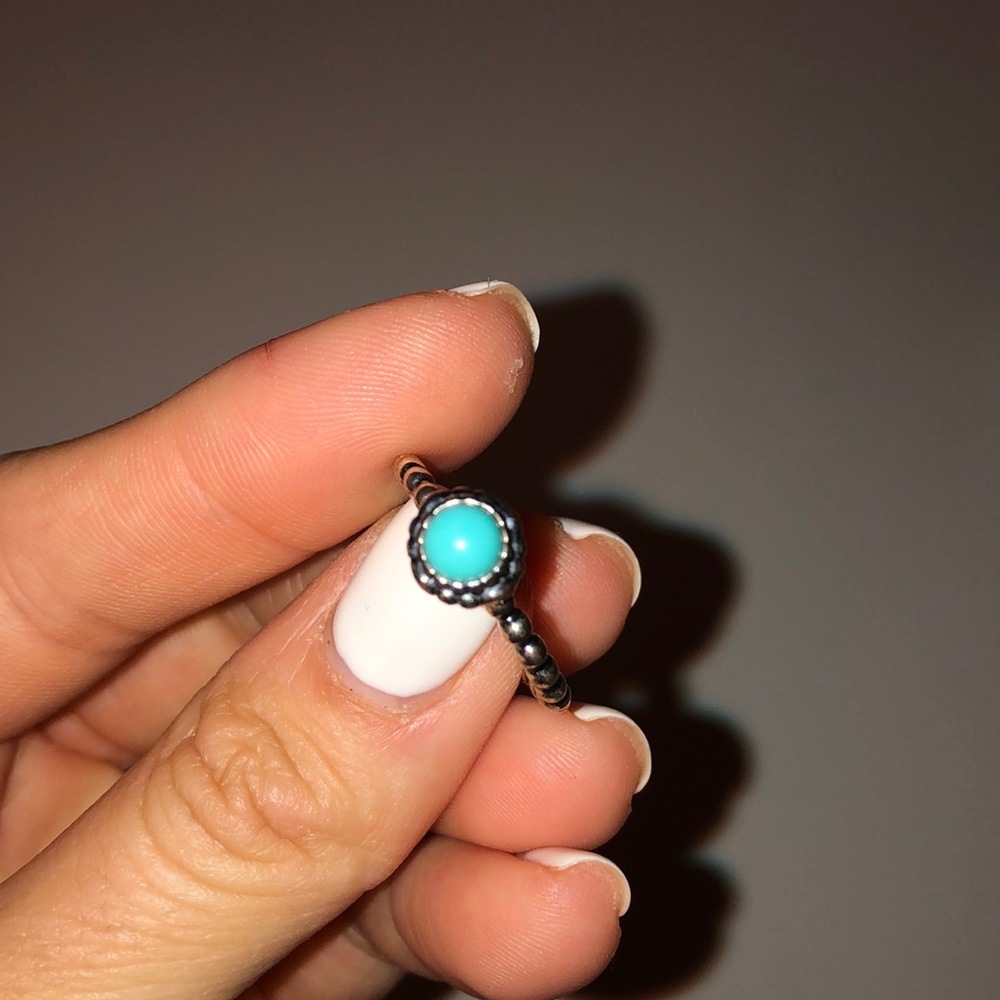 Pandora turquoise stone ring size 7